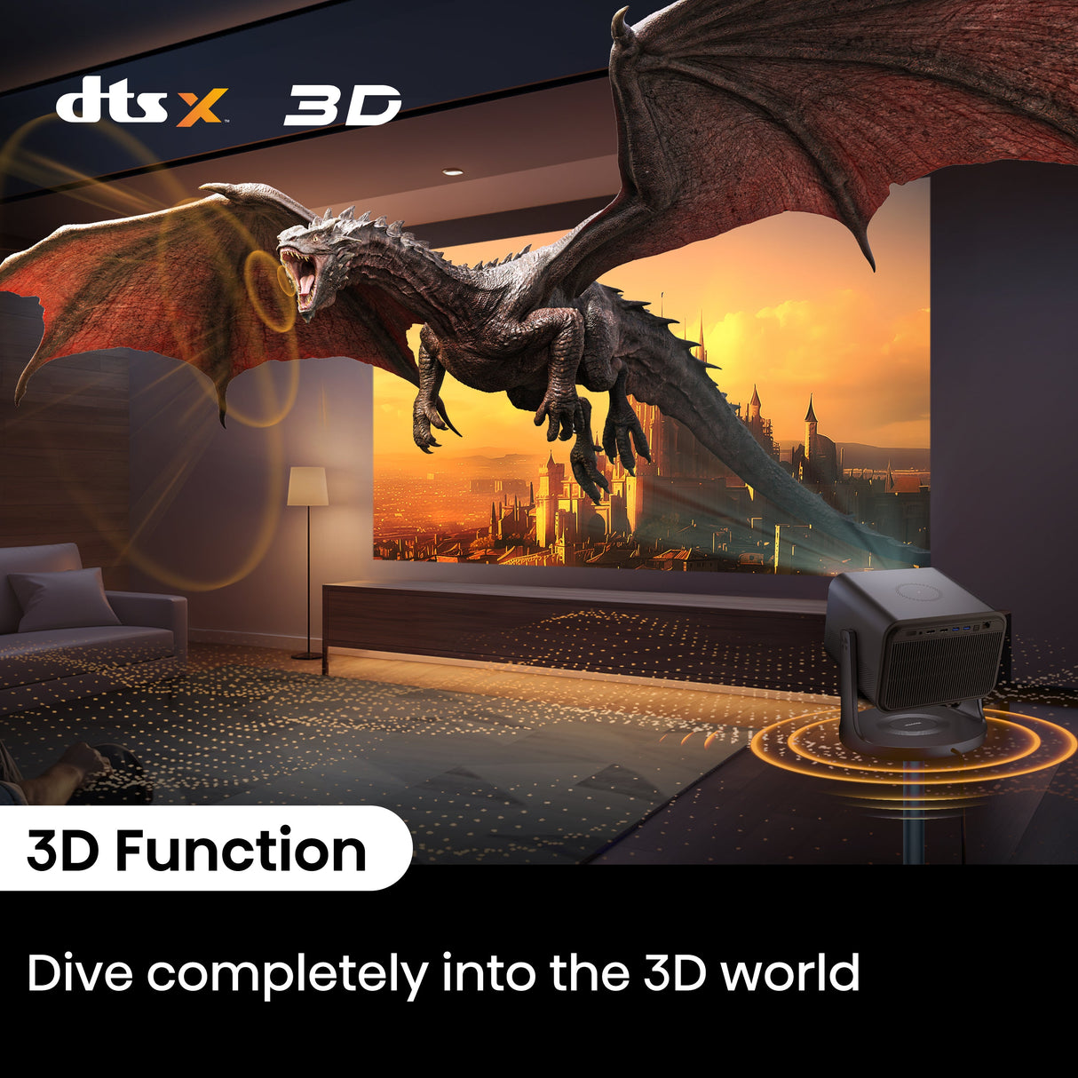 Hisense C2 4k UHD Triple Laser Mini Projector (up to 300")