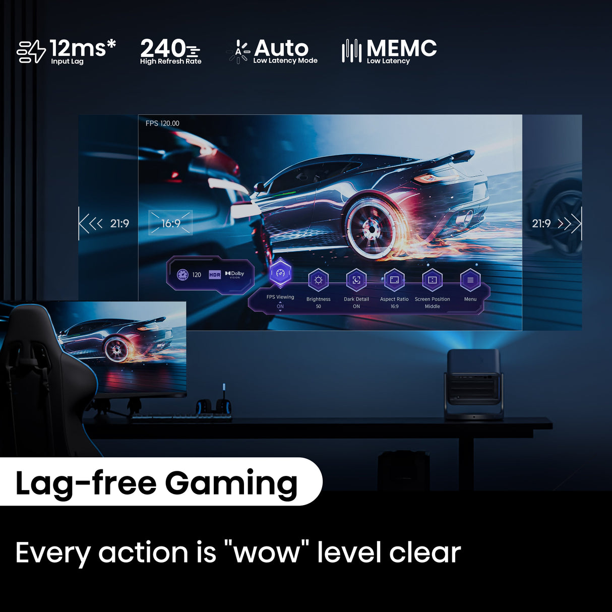 Hisense C2 Pro Trichroma Laser Smart Mini Projector