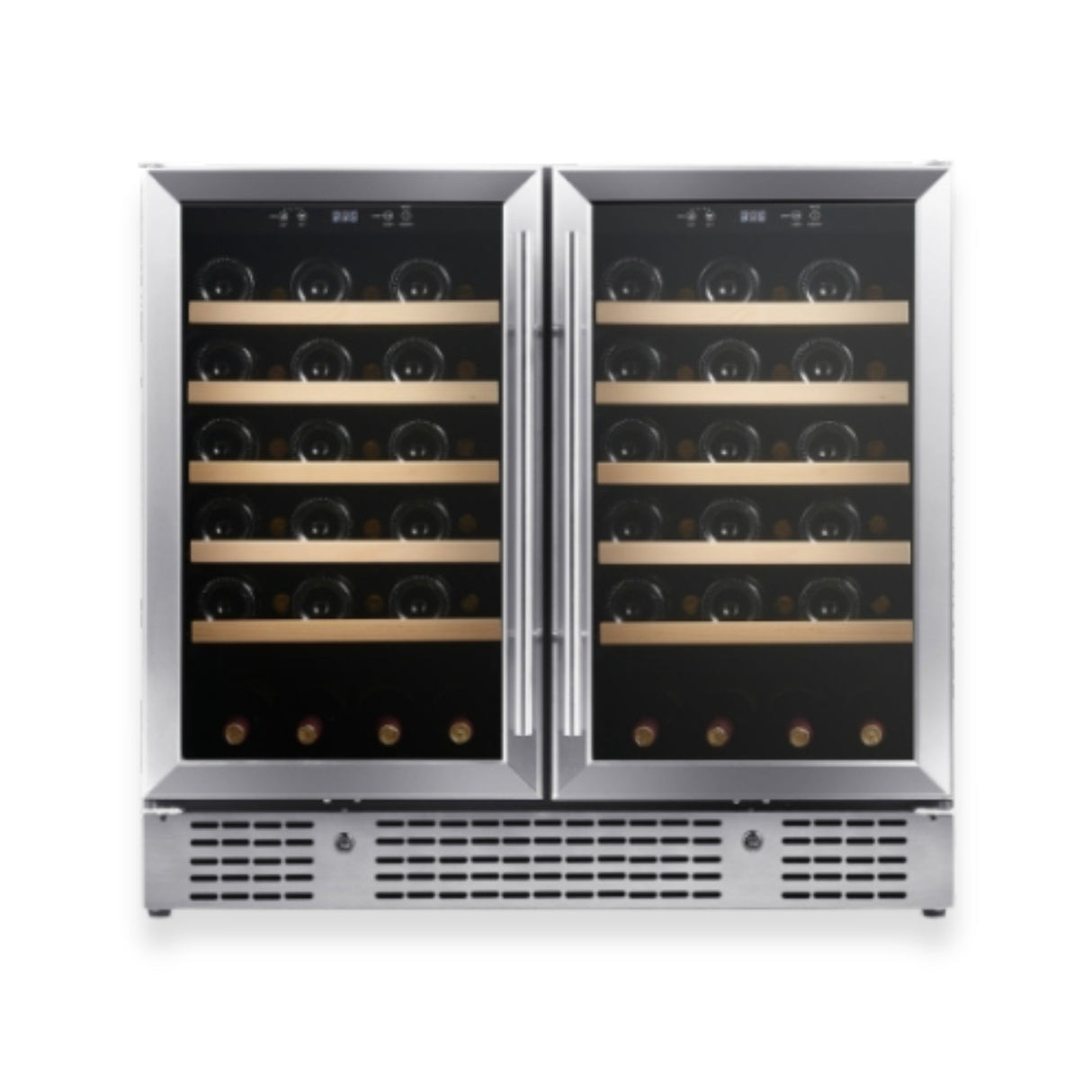 KingsBottle 36-inch Under Bench Dual-Zone Wine Cooler with Low-E Glass Door