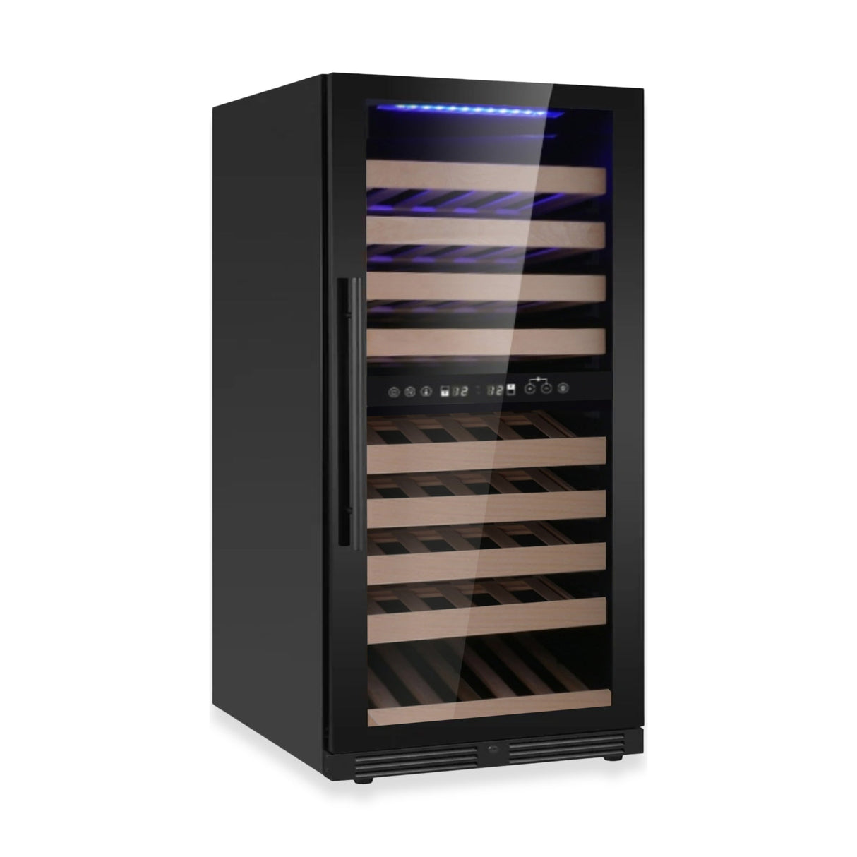 KingsBottle 47-Inch Tall Dual Zone Wine Cooler with Low-E Glass Door