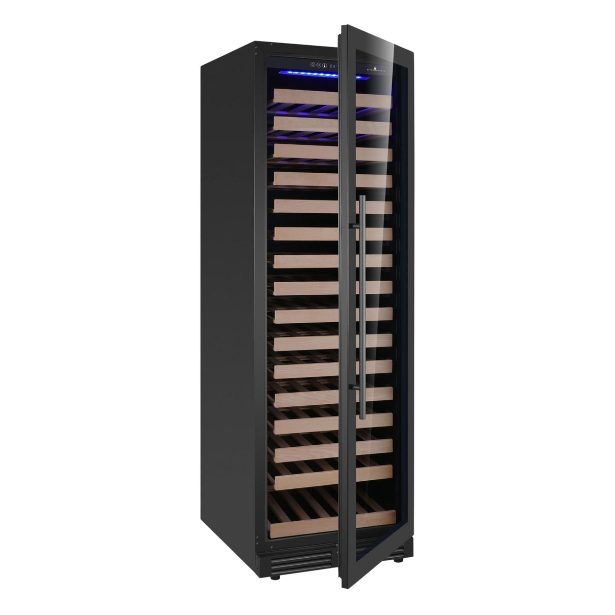 KingsBottle Upright Single Zone Large Wine Cooler With Low-E Glass Door