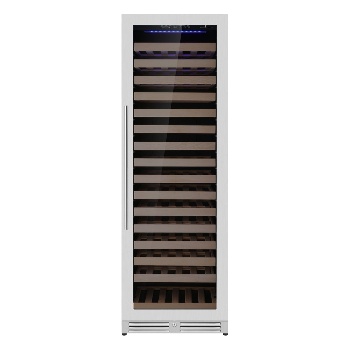 KingsBottle Upright Single Zone Large Wine Cooler With Low-E Glass Door
