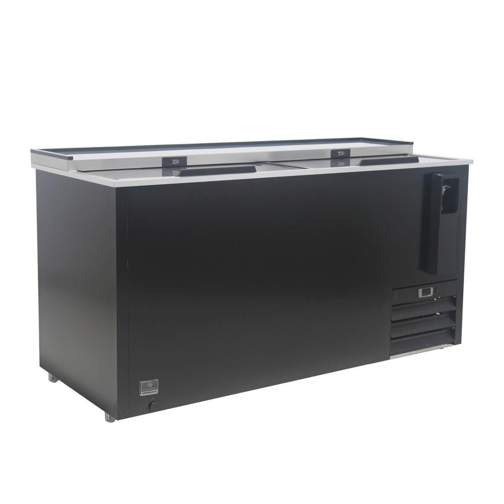 Kelvinator 65" Slide Lid Bottle Cooler – Black