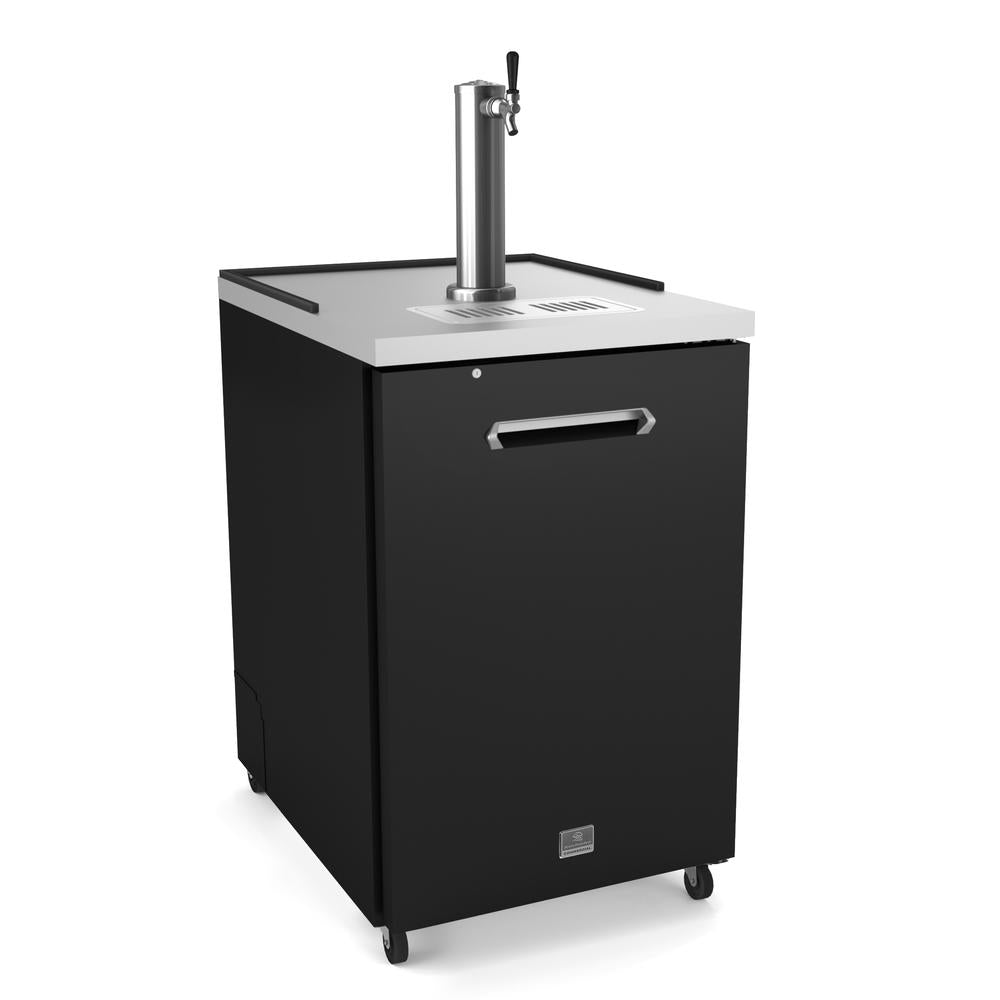 Kelvinator 1-Door, 1-Tower Draft Beer Dispenser – Black, 24"