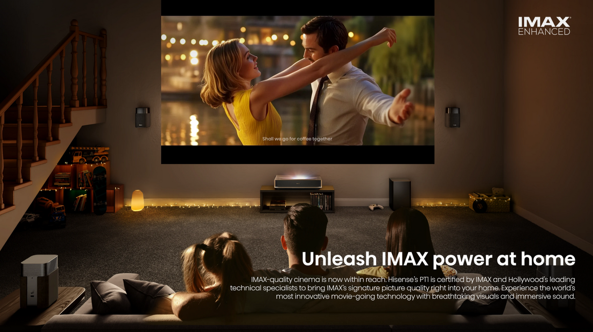 Hisense PT1 4K UHD Triple Laser Ultra Short Throw (UST) Smart Projector (Up to 150")