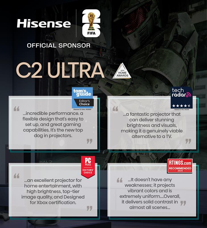 Hisense C2 Ultra Smart Mini Projector (Designed for Xbox)