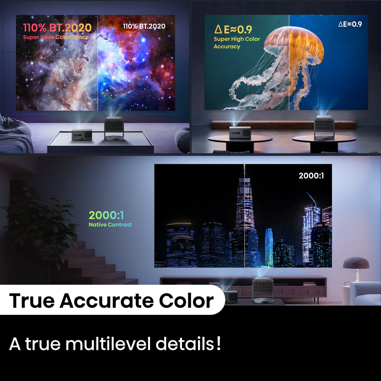 Hisense C2 Pro Trichroma Laser Smart Mini Projector