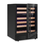 KingsBottle 24-Inch Under-Counter Dual Zone Wine Cooler with Low-E Glass Door