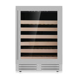 KingsBottle 24-Inch Under-Counter Single Zone Wine Cooler with Low-E Glass Door
