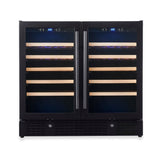 KingsBottle 36-inch Under Bench Dual-Zone Wine Cooler with Low-E Glass Door