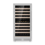 KingsBottle 47-Inch Tall Dual Zone Wine Cooler with Low-E Glass Door