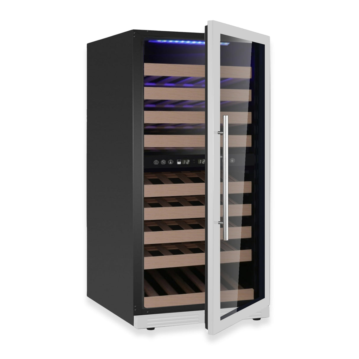 KingsBottle 47-Inch Tall Dual Zone Wine Cooler with Low-E Glass Door
