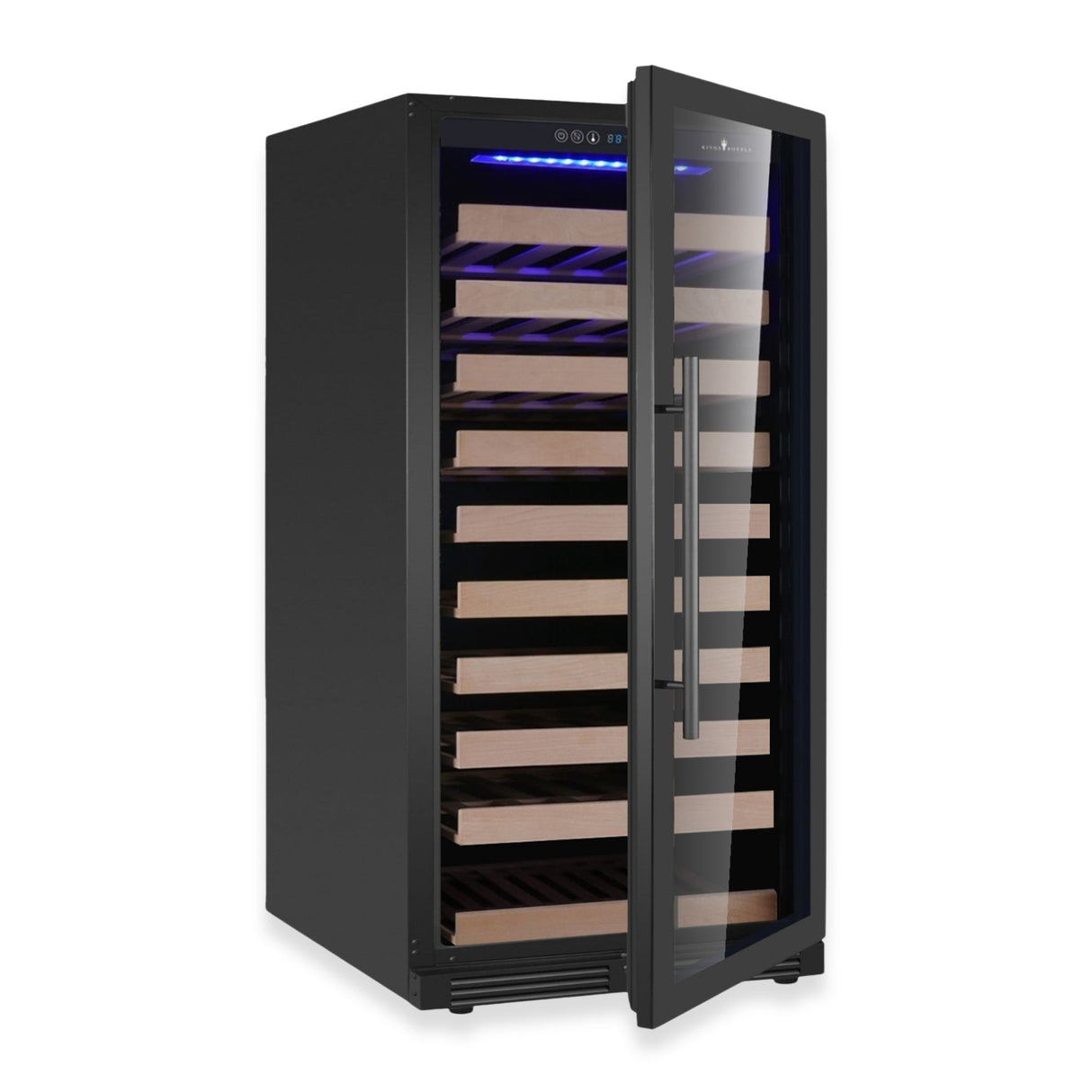 KingsBottle 47-Inch Height Single Zone Wine Cooler with Low-E Glass Door