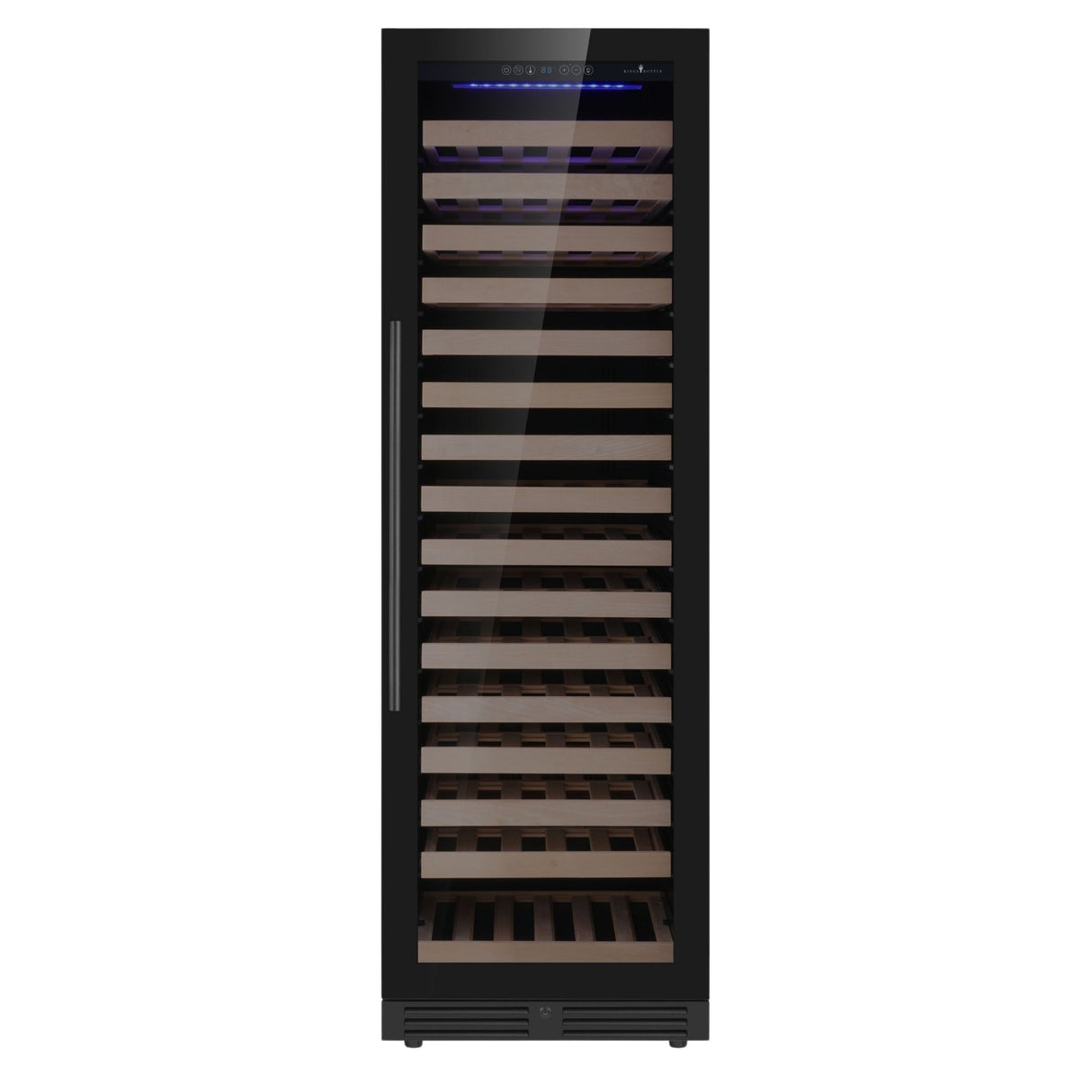 KingsBottle Upright Single Zone Large Wine Cooler With Low-E Glass Door