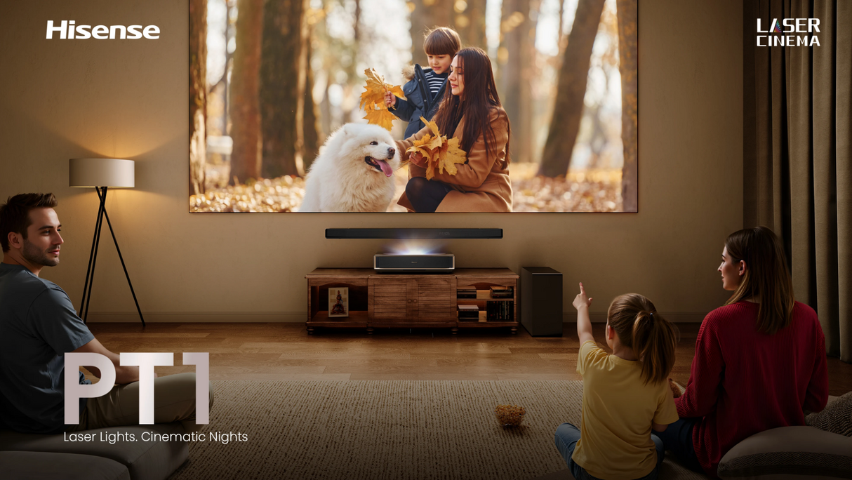 Hisense PT1 4K UHD Triple Laser Ultra Short Throw (UST) Smart Projector (Up to 150")