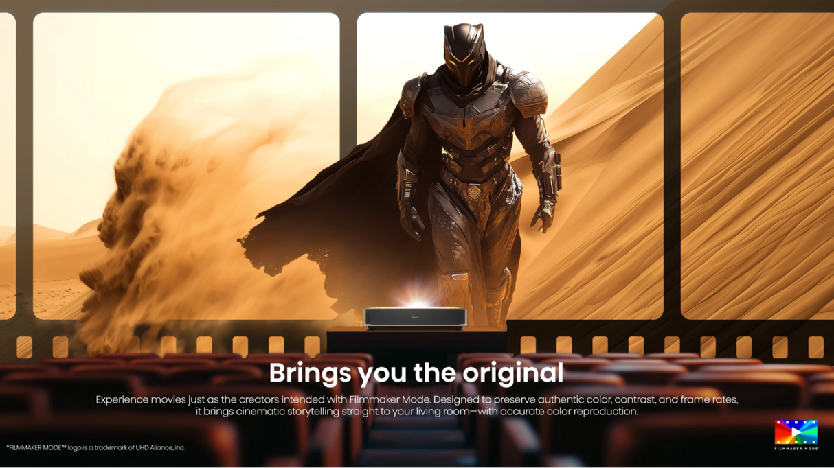 Hisense PT1 4K UHD Triple Laser Ultra Short Throw (UST) Smart Projector (Up to 150")